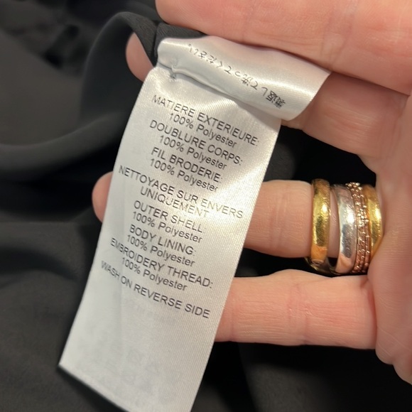 See by Chloe Black Long Sleeve Swiss Dot Blouse Size 44/US12 - Picture 8 of 8